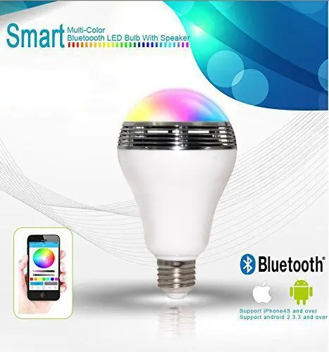 

Smart Speaker LED Blub Intelligent Light Wireless Bluetooth Speaker 85V-265V E27 3W Music Lamp Bulbs Controlled by Smartphones