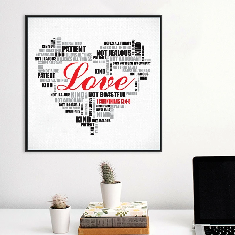 Печать и постер на холсте с изображением Библии любви терпения|prints and posters|art decorwall