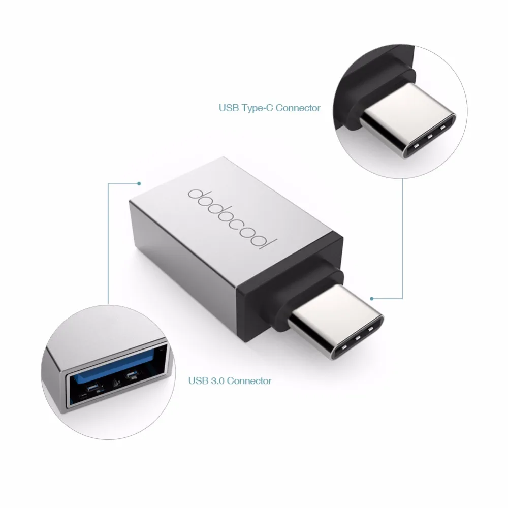 Dodocool usb type-C адаптер штекер USB 3,0 Женский type-C адаптер конвертер type-C к Micro-USB разъем для Google Nokia N1