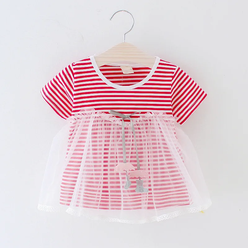 

2019 New Baby Girls Dress Summer Newborn Baby Striped Dress Cute Cotton Soft Dresses for Bebe Girl Princess Bow Infant Clothing