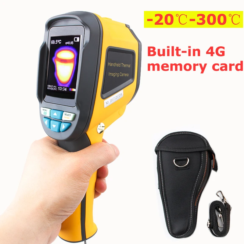 

-20C-300C Thermal Imaging Camera Infrared Thermometer with 4G Memory card Handheld IR Thermal Imager