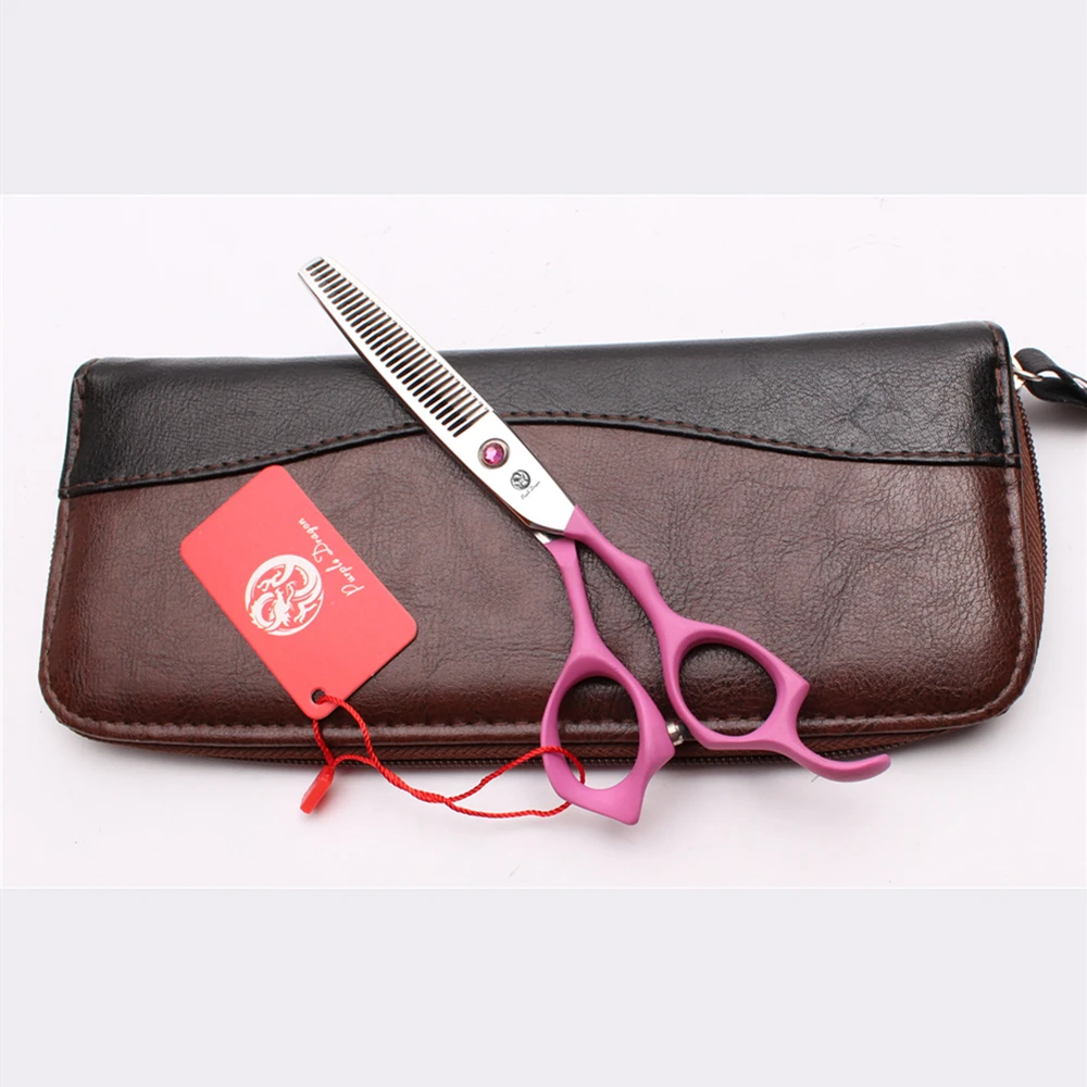 Профессиональные Парикмахерские ножницы Z1024 6 0 дюйма 17 5 см|japan 440c|purple dragonscissor salon |
