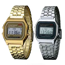 Digital stainless steel watches Led men s Sports Watch Fashion luminous F91W ultra thin wristwatch