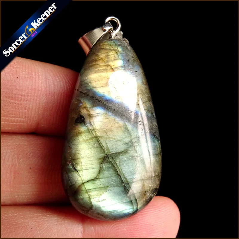 

Women & Men Fashion Jewelry Pendants Necklaces With Chain Wholesale Labradorite Moonstone Quartz Stone Colares Femininos AA455