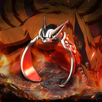 

Naruto Uzumaki Fox Ring 925 Sterling Silver Adjustable