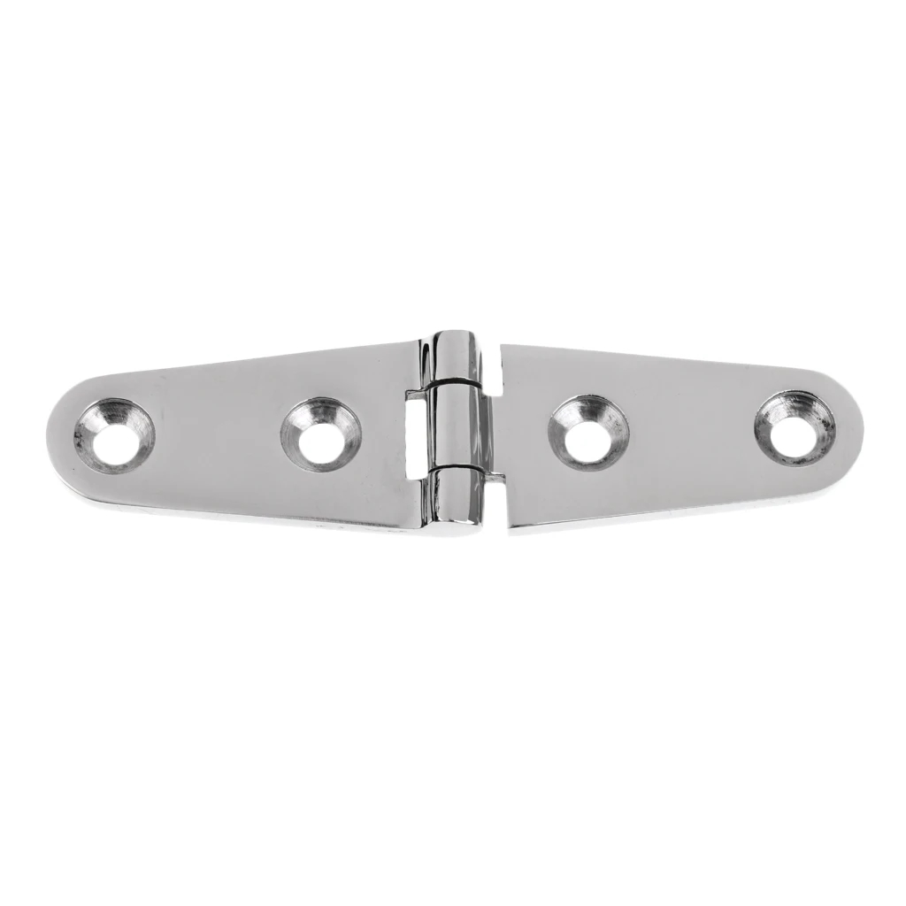 Heavy Duty 316 Stainless Steel Boat Marine Deck Cabin Door 4-holes Strap Hinge 10cm