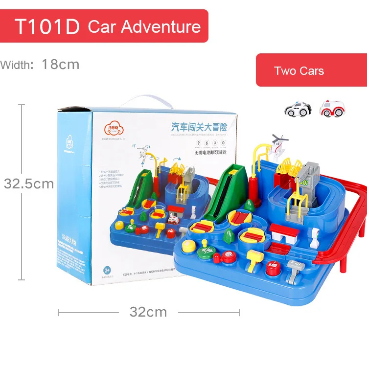 Children car big adventure fire truck ambulance track parking lot combination educational plastic toy boy gift - Цвет: Two cars