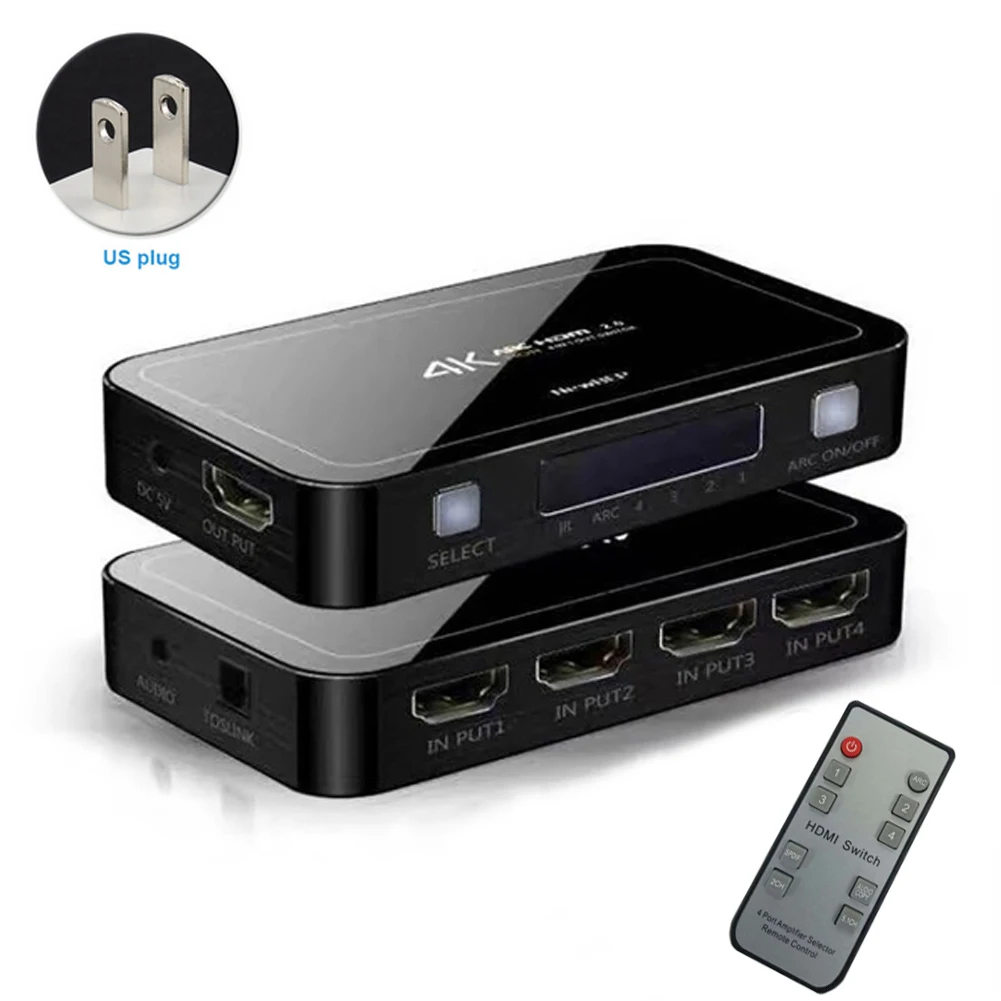 FHD 3D Switcher 4 вход 1 выход с дистанционным переключателем разветвитель HDMI 2 0