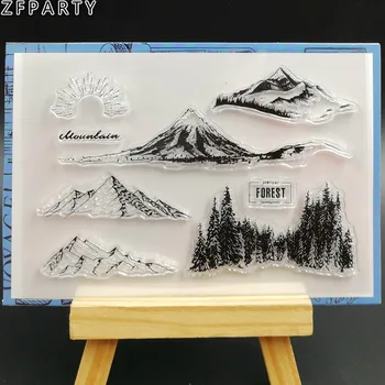 

ZFPARTY Forest Mountain Transparent Clear Silicone Stamp/Seal for DIY scrapbooking/photo album Decorative Card Making