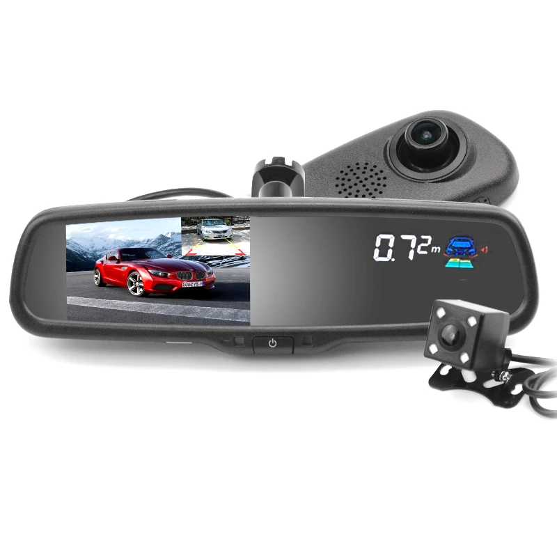  Car DVR Detector Camera Review Mirror DVR Digital Video Recorder Auto Camcorder Dash Cam FHD 1080P 