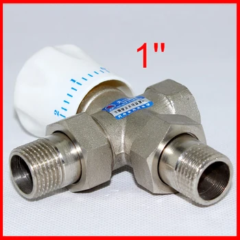 

1'' DN25 port size heating radiator 3 way temperature control valve,Brass tee thermostat angle valve