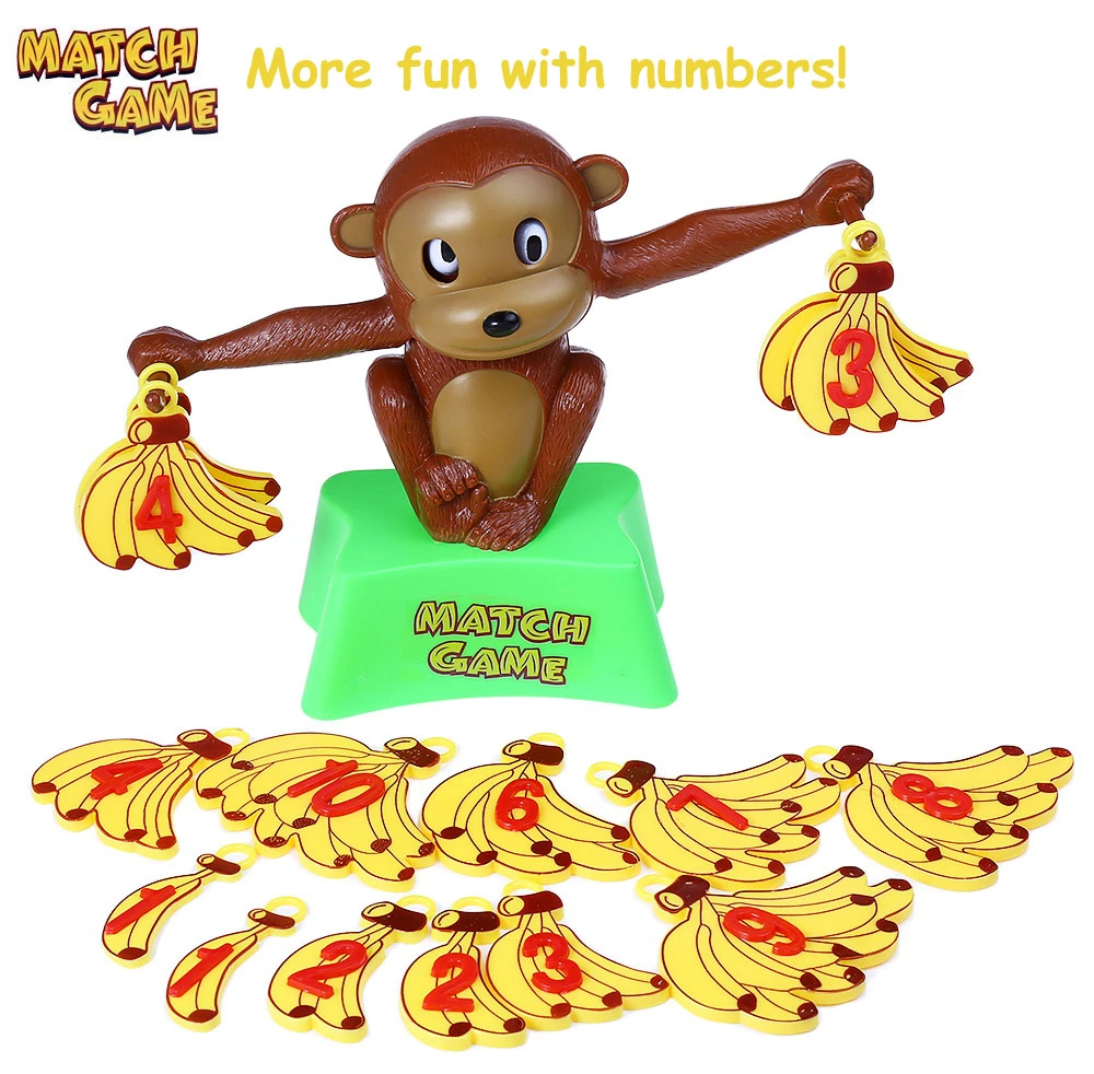 funny!Math Game toys Monkey banana Balance Scales toy