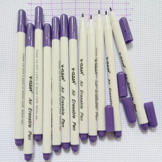 12pcs Disappearing Ink Fabric Marker Pen Marking and Tracing Tools