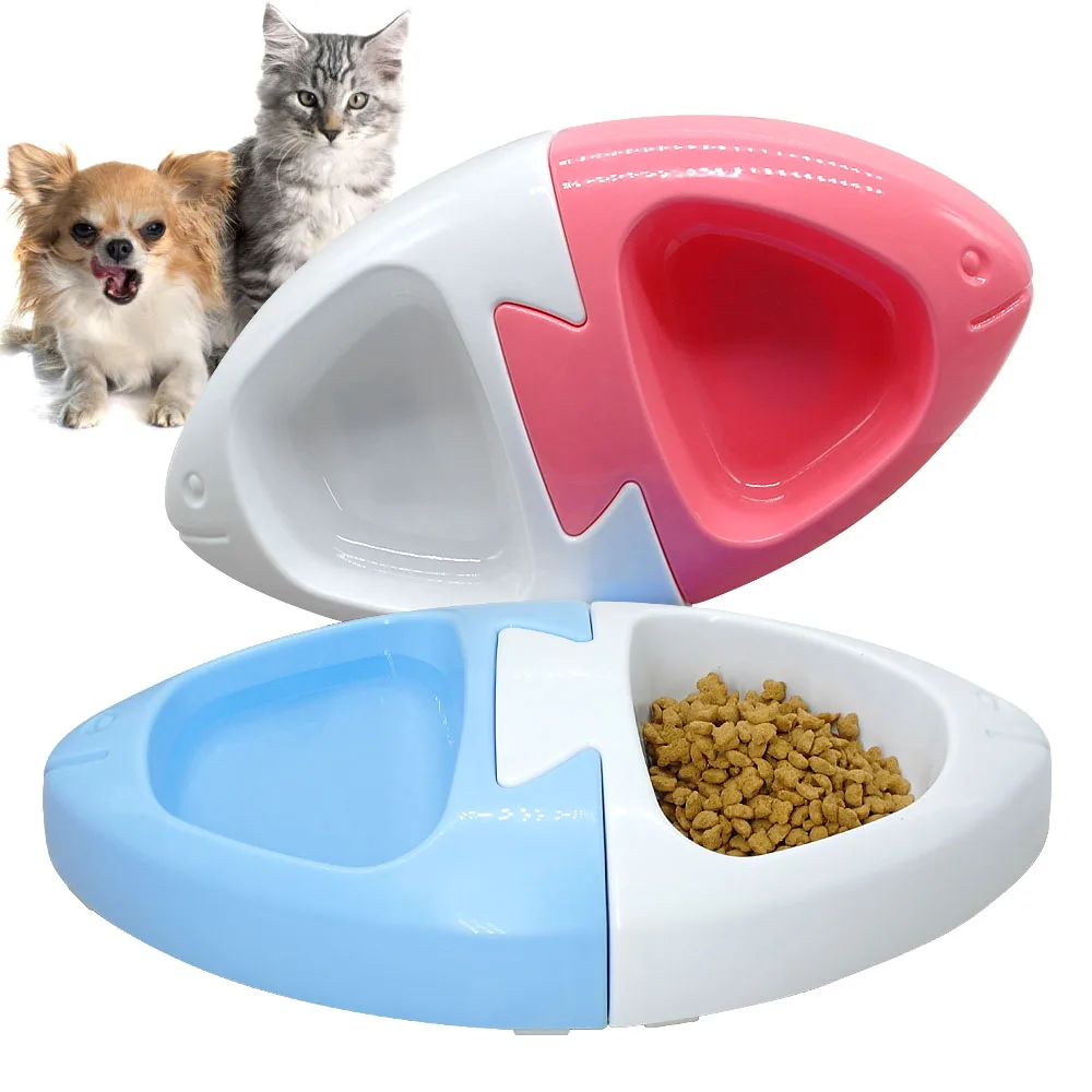 Plastic Pet Dry Food Cat Puppy Bowls for Small Dogs Travel Anti Skid