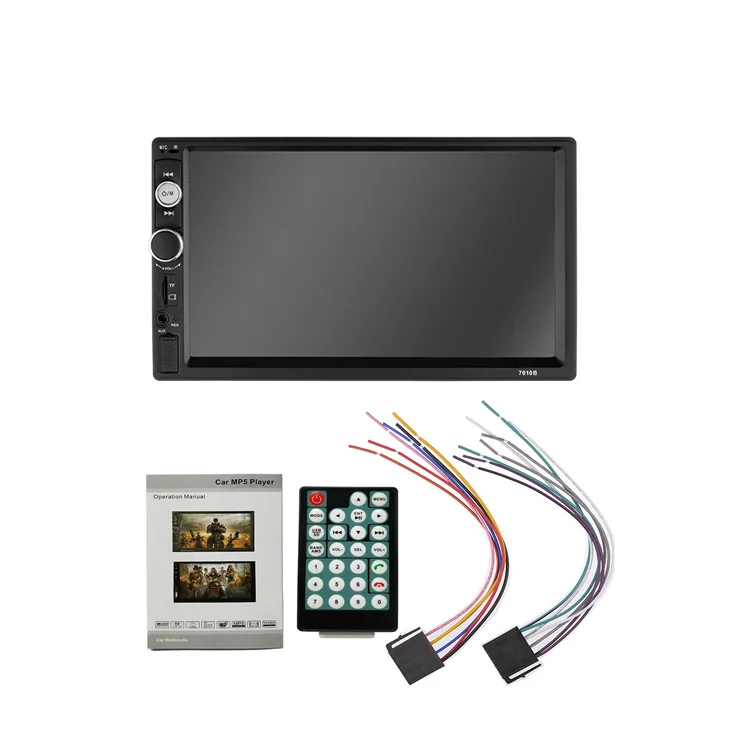 2 din автомагнитола " HD Авторадио мультимедийный плеер 2DIN сенсорный экран Авто аудио стерео MP5 Bluetooth USB TF FM камера android - Цвет: Черный