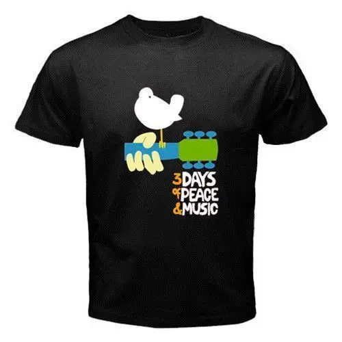 Футболка WOODSTOCK Peace Love Music Festival футболка в стиле хиппи летняя крутая забавная