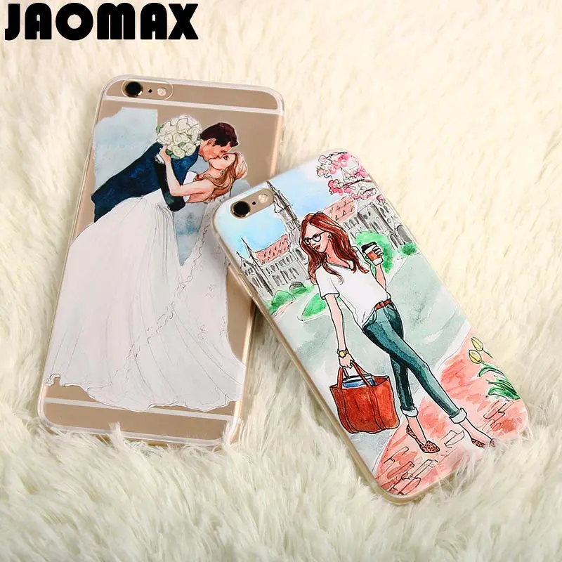 

Jaomax Wedding Summer Travel Sexy Girl Case For iPhone 6 6S 4.7 Inch Transparent Soft Silicone TPU Protective Phone Cover Shell