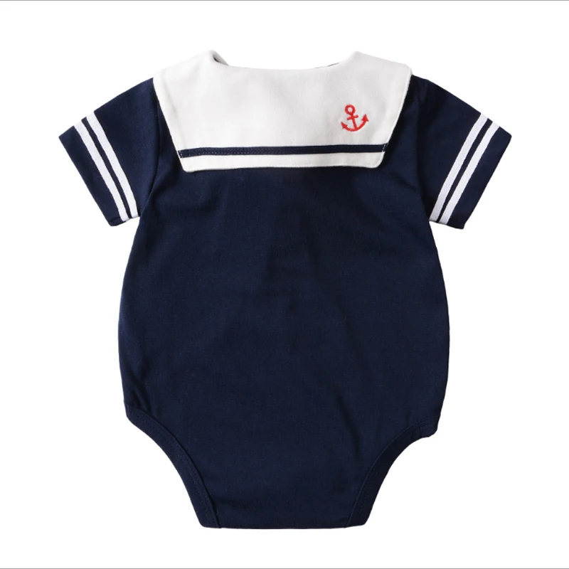 الصيف الطفل السروال القصير القطن طفلة الملابس الأبيض البحرية نمط مع التعادل طفل رضيع الملابس الوليد الاطفال الملابس الرضع حللا