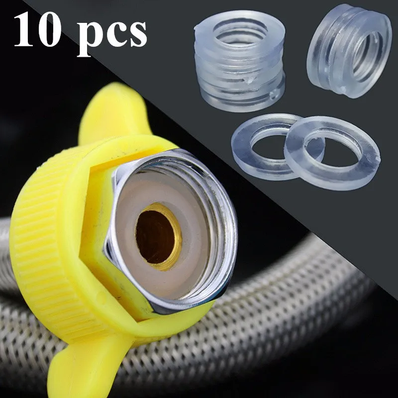 10 шт./лот прозрачные резиновые гайки для душевого шланга кольца трубки крана