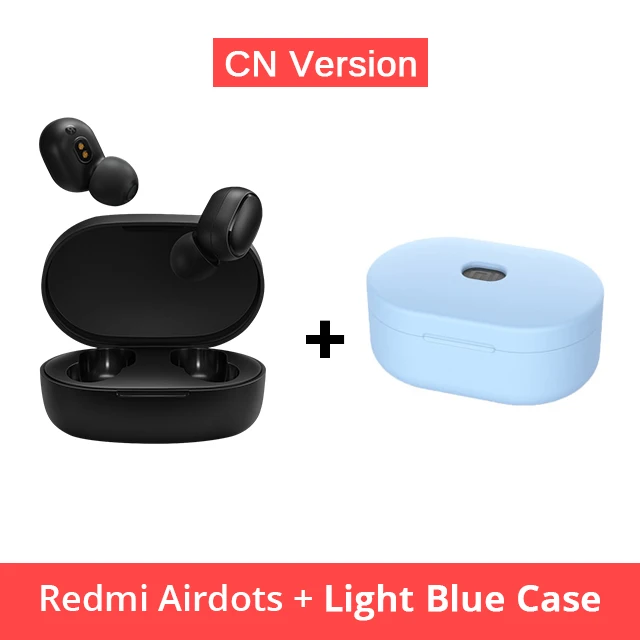 Xiao mi Red mi AirDots, беспроводные наушники Bluetooth 5,0, наушники-вкладыши, стерео, басовые наушники с mi c mi Ture, беспроводные наушники - Цвет: CN Add Light Blue