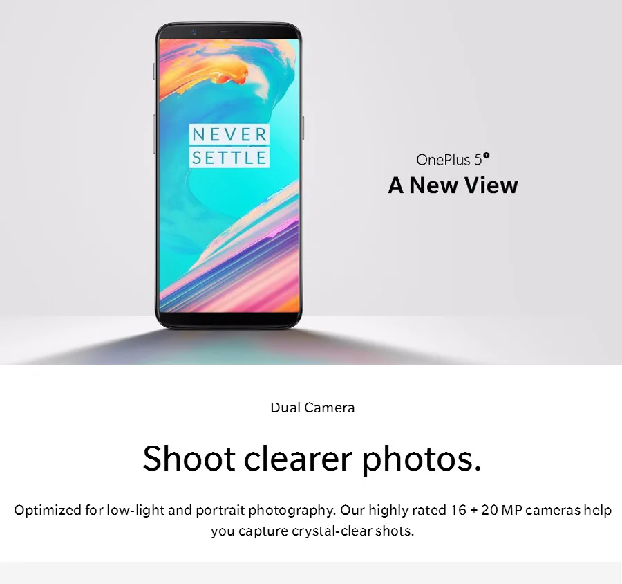 Мобильный телефон Oneplus 5 T 5 T A5010 18:9 6,0" FHD дисплей 6 ГБ ОЗУ 64 Гб ПЗУ Восьмиядерный процессор Snapdragon 835 20MP+ 16MP Face ID Oxygen OS