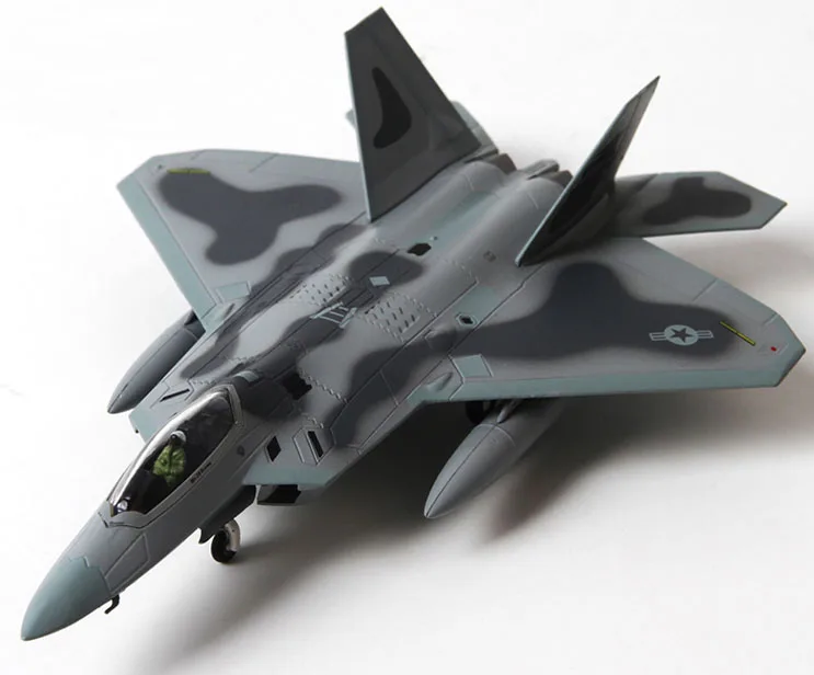 1/100 масштабные игрушечные модели самолетов США F-22 F22 Raptor Fighter литой металлический самолет модель игрушки для детей Коллекция подарков