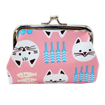 

Women Girl Printing Bohemia Style Leather Wallet Coin Purse Card Holders Handbag Retro Vintage Cat Coin Purses Girl #30