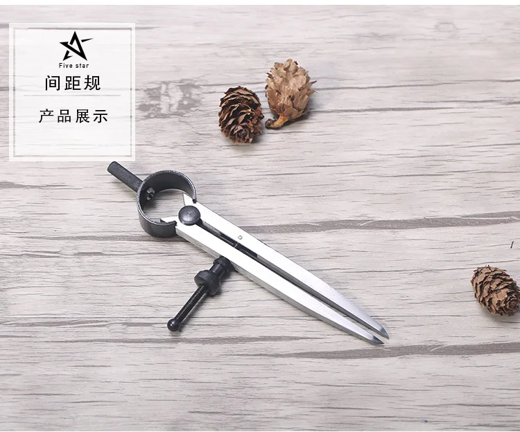 Hand Tools for Scribing Arcs Wing Divider Caliper DIY Leather Craft Making Rotating Compass Leather Edge Marking Tool