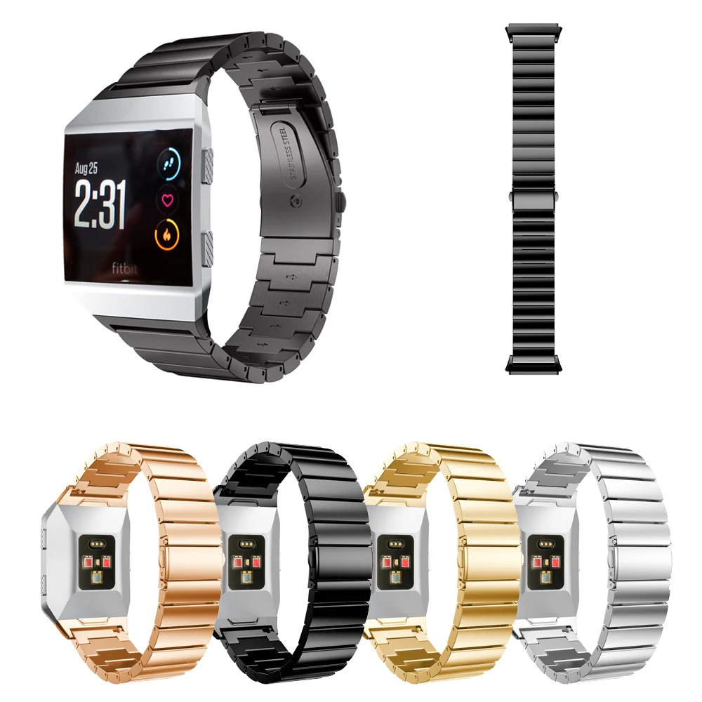 Браслет для Fitbit Ionic Watch Band из нержавеющей стали металлический ремешок для часов уникальный процесс полировки Бизнес Замена ремешок для часов