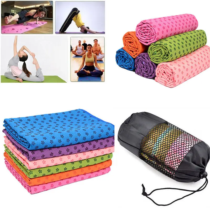 Hot Sport Fitness Travel Exercise Pilates Non Slip Yoga Mat Cover Towel