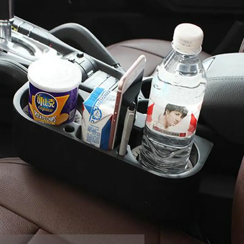 

Multi-function gap cup holder Car racks Two-mouth cup holder with fixed ring