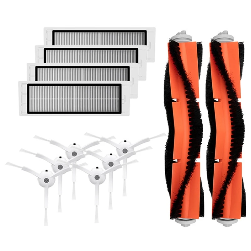 

6 X Side Brush + 4 X Hepa Filter + 2 X Main Brush For Xiaomi Vacuum 2 Roborock S50 Mi Robot Vacuum Cleaner Parts Accessory