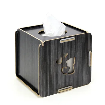 

1pcs creative artisan wood box room multifunctional square box paper roll A001