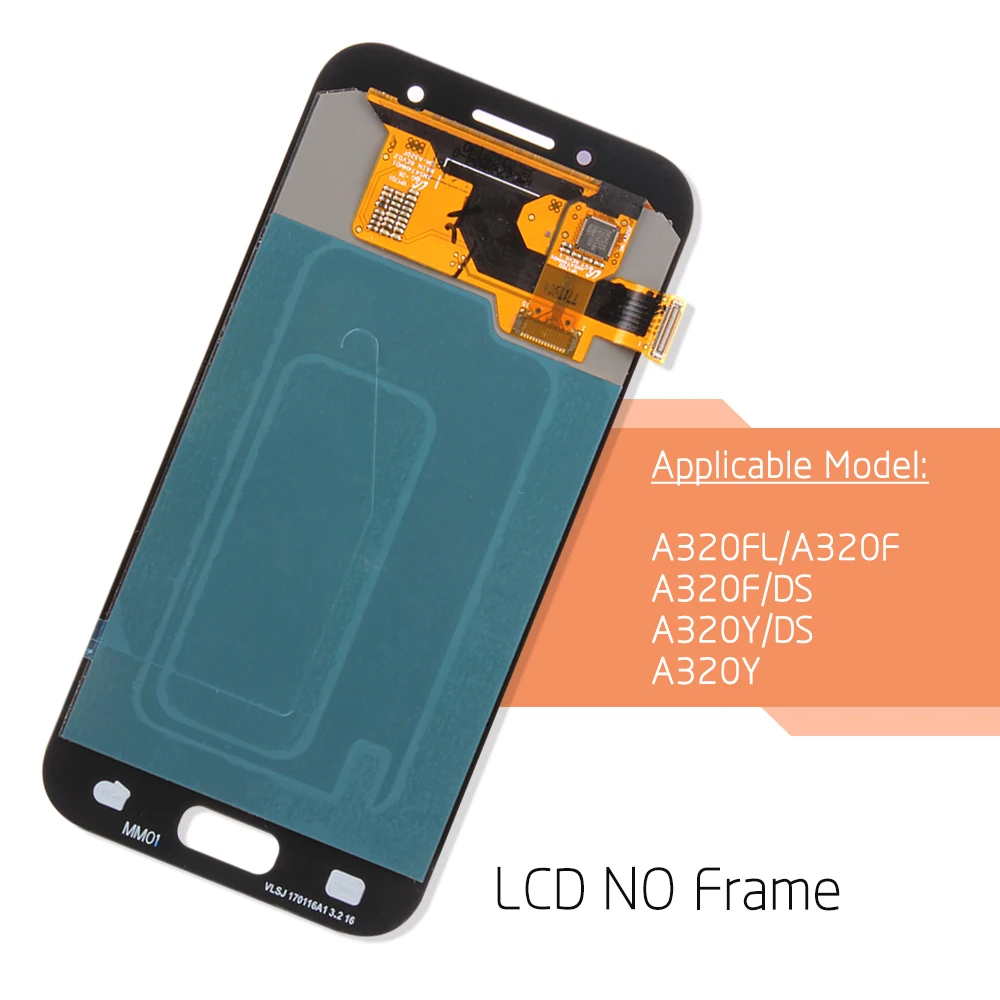 

Adjust brightness LCD For Samsung Galaxy A3 2017 A320 A320F ecran Display Touch Screen Digitizer Assembly For Samsung A320 LCD