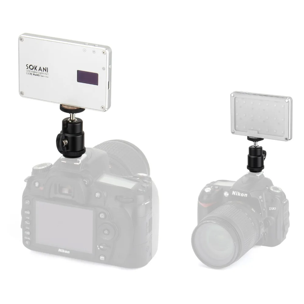 SOKANI X21 LED On Camera Video Light Карманный OLED экран дневного света Встроенный аккумулятор 1600