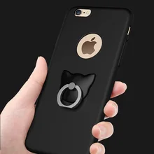 Жесткий чехол с кольцом-держателем для Iphone X 8 6 6s 7 Plus металлическая поддержка пальцев подставка 360 Поворот протектор задняя крышка тонкий чехол для телефона