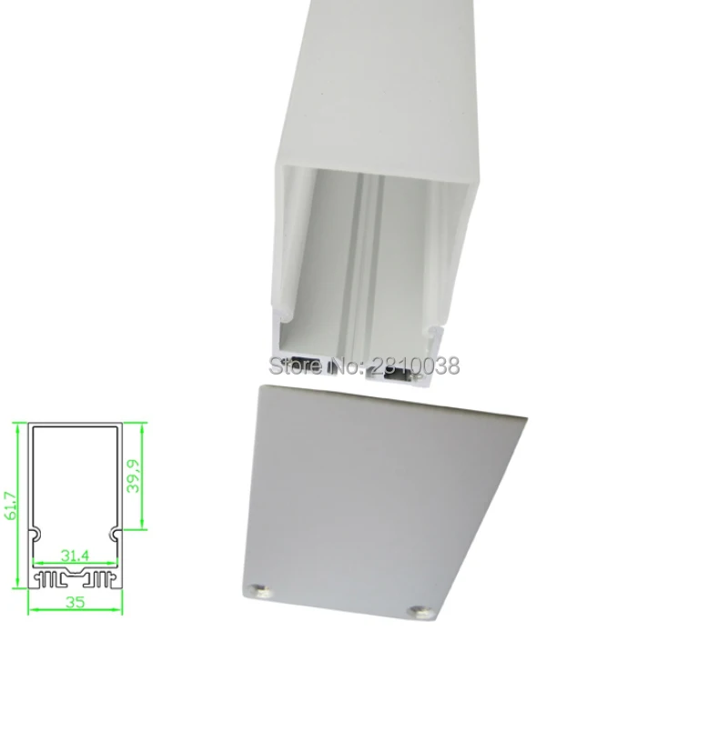 10X2 m Sets/Lot Luz lineal llevó la tira de perfil de aluminio Super profundo en forma de U perfil de aluminio llevó vivienda para las luces de techo - 5