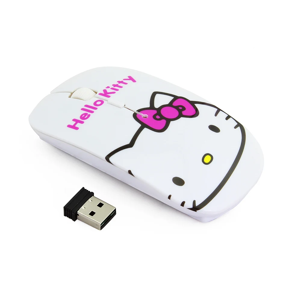 CHUYI hello kitty/паутина/британский флаг ультра тонкая беспроводная мышь 1600 dpi USB оптическая тонкая Mause компьютерная мышь для девочки подарок