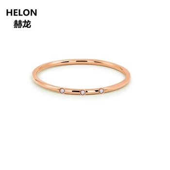 

Solid 14k Rose Gold Natural Diamonds Engagement Wedding Ring Women Anniversary Valentine Graduation Birthday Gift