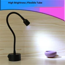 10-50 см 1 Вт/3 Вт подзарядка гибкая трубка со светодиодами точечная лампа, портативная свадьба, выставочный стенд для украшений стеклянная точечная лампа, батарея настенная лампа