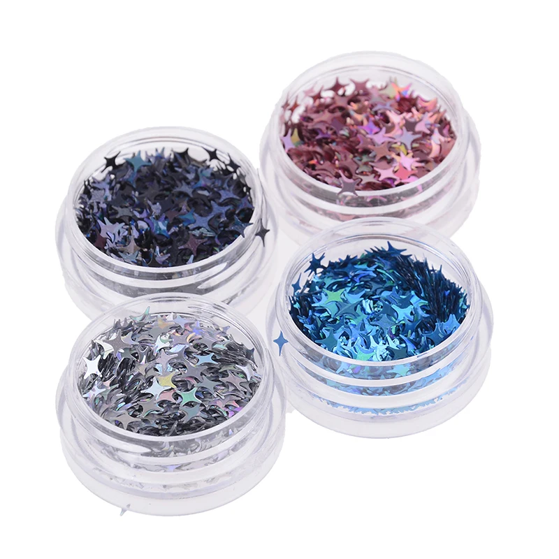 Four Star Glitter Diy Crystal Slime Supplies Ultra-thin Slices Nails Art Tips Box Accessories Decoration Toys For Kids | Игрушки и хобби