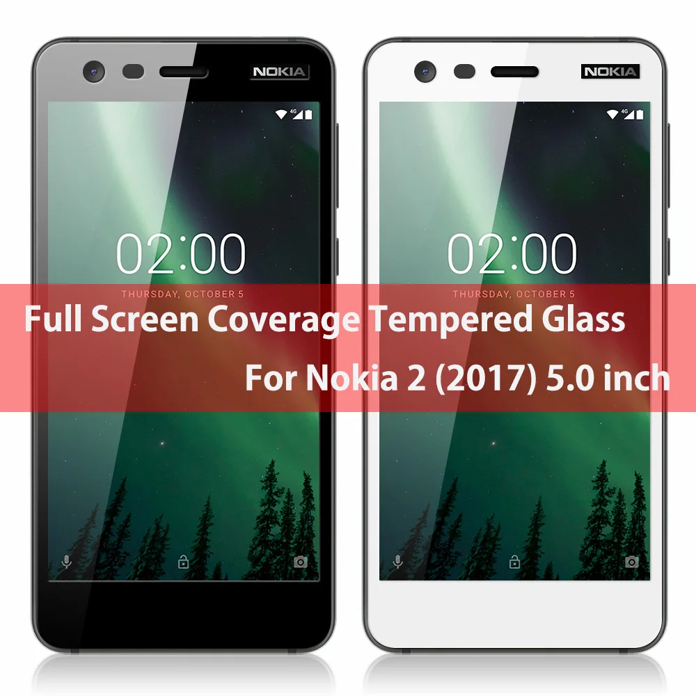 KNO1398_1_Full Screen Cover Tempered Glass for Nokia 2 5.0 inch