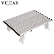 Vilead alumínio mesa de piquenique dobrável mesas para acampamento praia viagem ultraleve acampamento portátil mini móveis