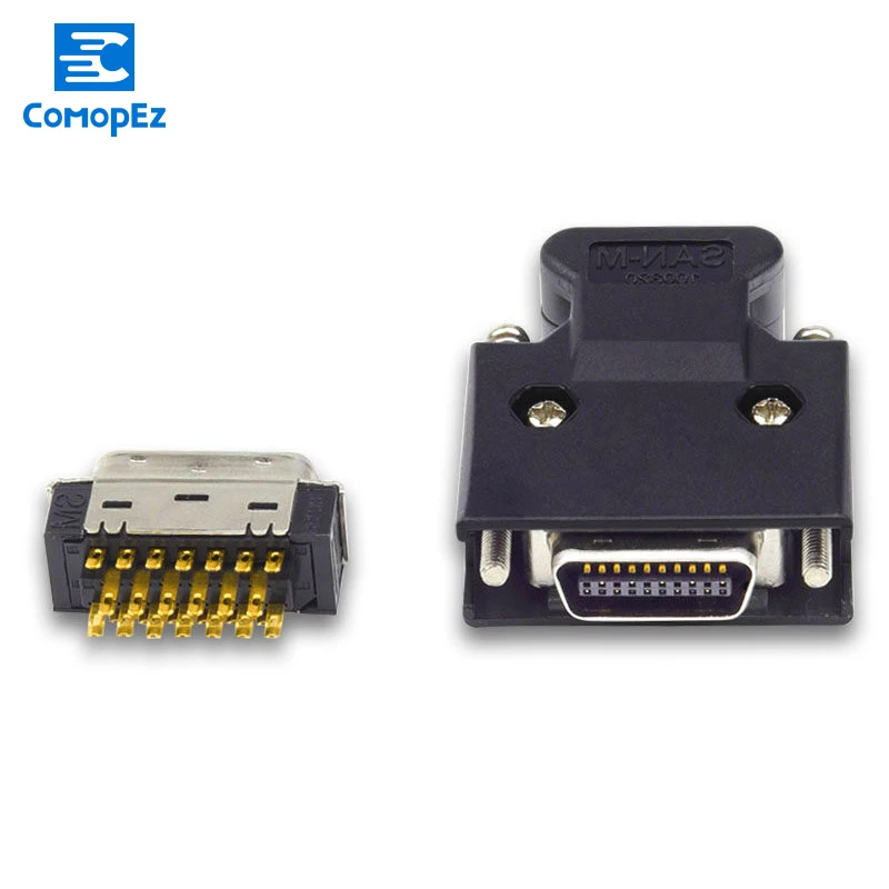 

SCSI Connector HPCN 14/20/26/36 Pin Socket Connector Servo Receptacles Header Gold Plated With ABS Housing