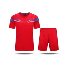 2016Jersey Sports soccer jersey football team sets training running Adult men Group Short Sleeve polo shirt Red