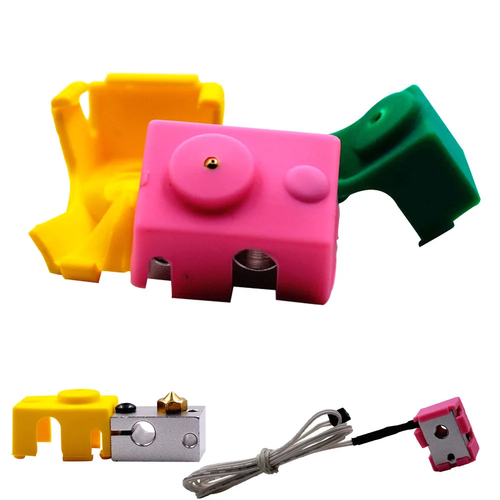

Silicone Cover Protection Case Socks for V6 Aluminum Block 3D Printer Hot End 8 @88 DJA99