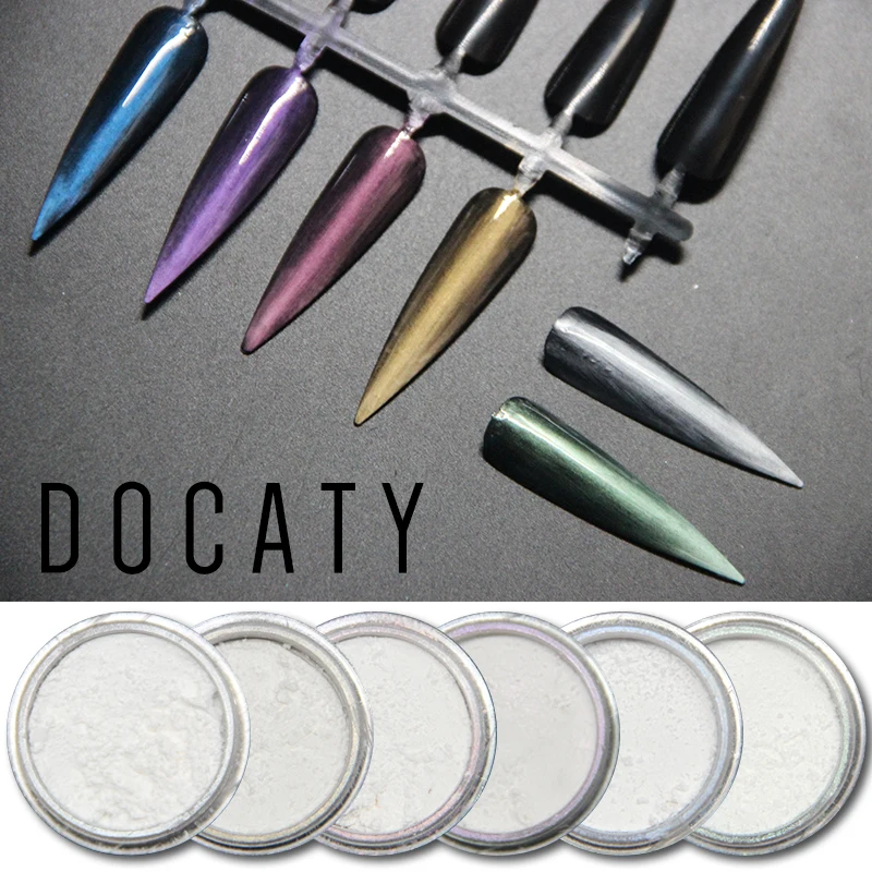 Docaty новый хит продаж лак для ногтей 1 г голографический пигмент дизайна блестящая