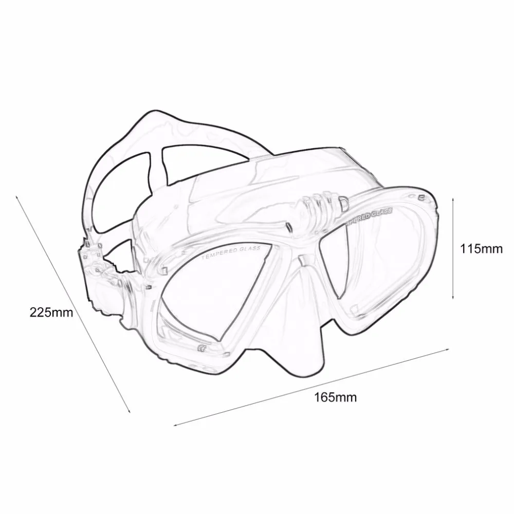 Профессиональная маска для подводного плавания подводное плавание плавательные очки Подводное Дайвинг оборудование подходит для
