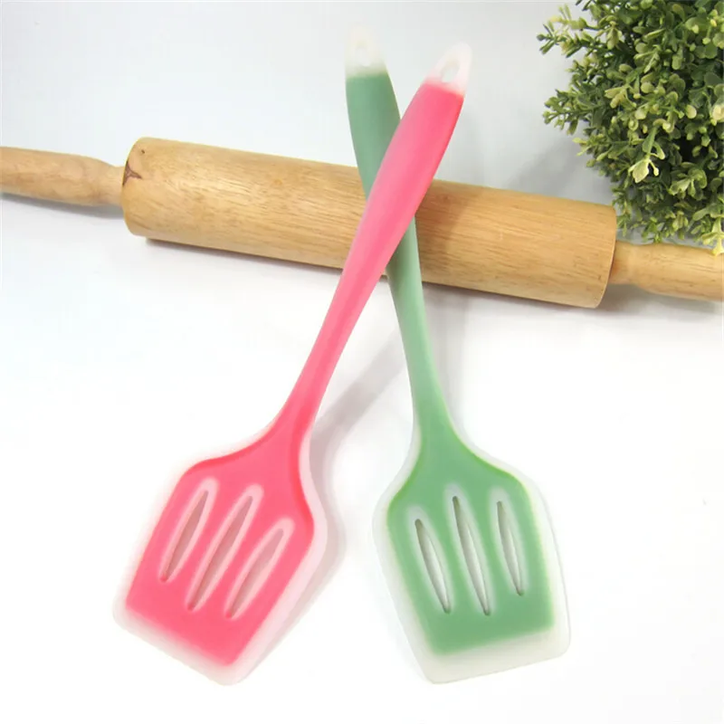 

1 pcs Food Grade Silicone Spatula Kitchen Accessories Meats Pastry DIY Non-Stick Pan Slice Truner Cooking Tool