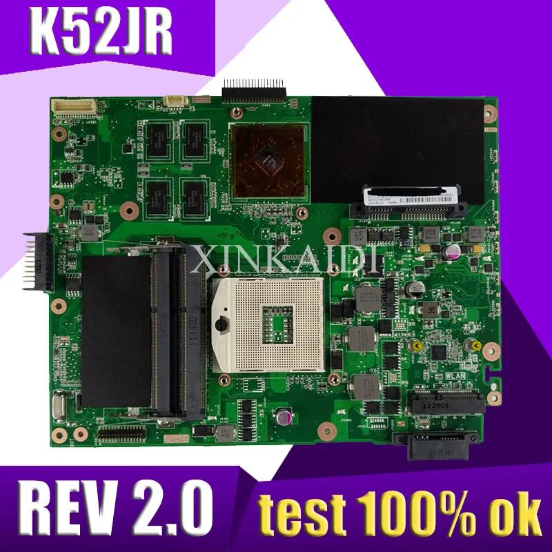 Koop Xinkaidi K52JB Laptop Moederbord Voor Asus K52JB K52JE K52JR K52JC K52JT K52J A52J X52J Test Originele Moederbord K52JR REV2.0